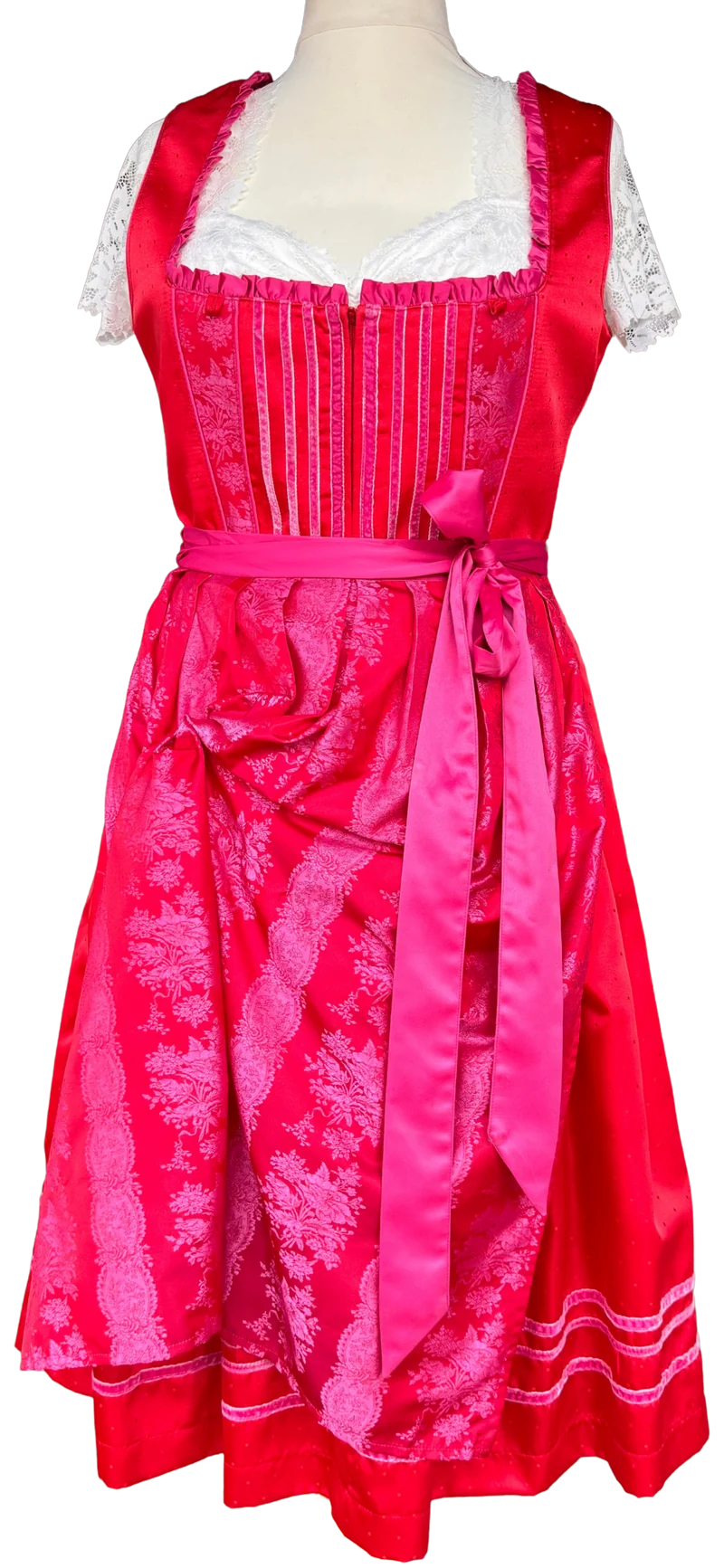 Dirndl Melega, Ronja, Rot pink, Midi, Gr. 44